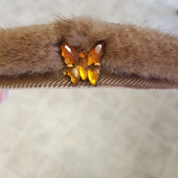 Vintage suede coat with mink collar/ring hat - Picture 8 of 8